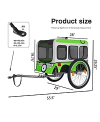 Streamdale Large Folding Dog Bike Trailer Heavy Duty Steel Frame 20 Wheels
