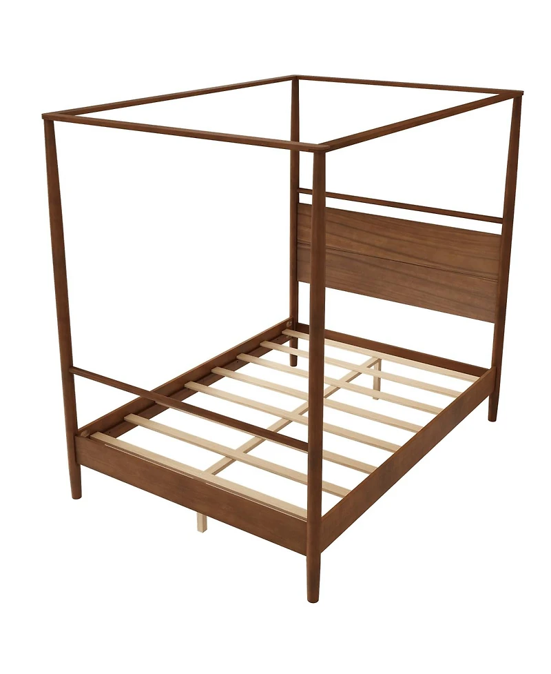 Streamdale Furniture Solid Wood Four-Poster Canopy Bed Frame, Full Size