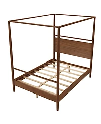 Streamdale Furniture Solid Wood Four-Poster Canopy Bed Frame, Full Size