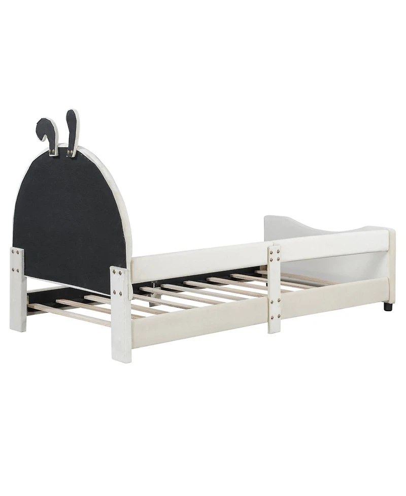 Streamdale Furniture Twin Size Upholstered Daybed with Rabbit Ear Shaped Headboard
