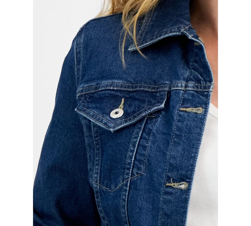 Style & Co Petite Classic Denim Trucker Jacket