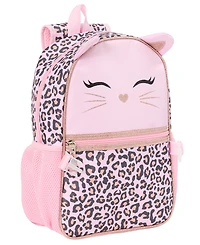 Biz & Bean Toddler Girls' Butterfly Preschool Cat Graphic Design Backpack and Lunch Bag, 2-Piece Set