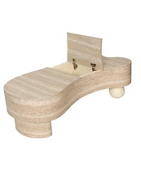 Streamdale Furniture Irregular Coffee Table with flip top and hidden storage compartment