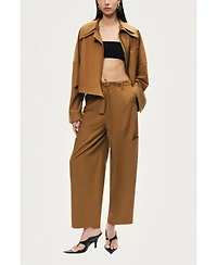 Nocturne Women's High-Waisted Cargo Pocket Pants