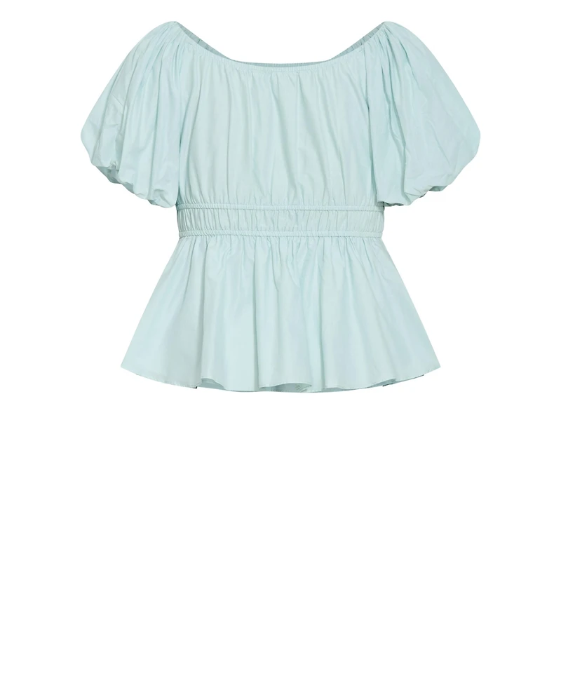 City Chic Women's Lilli Puff Sleeve Top
