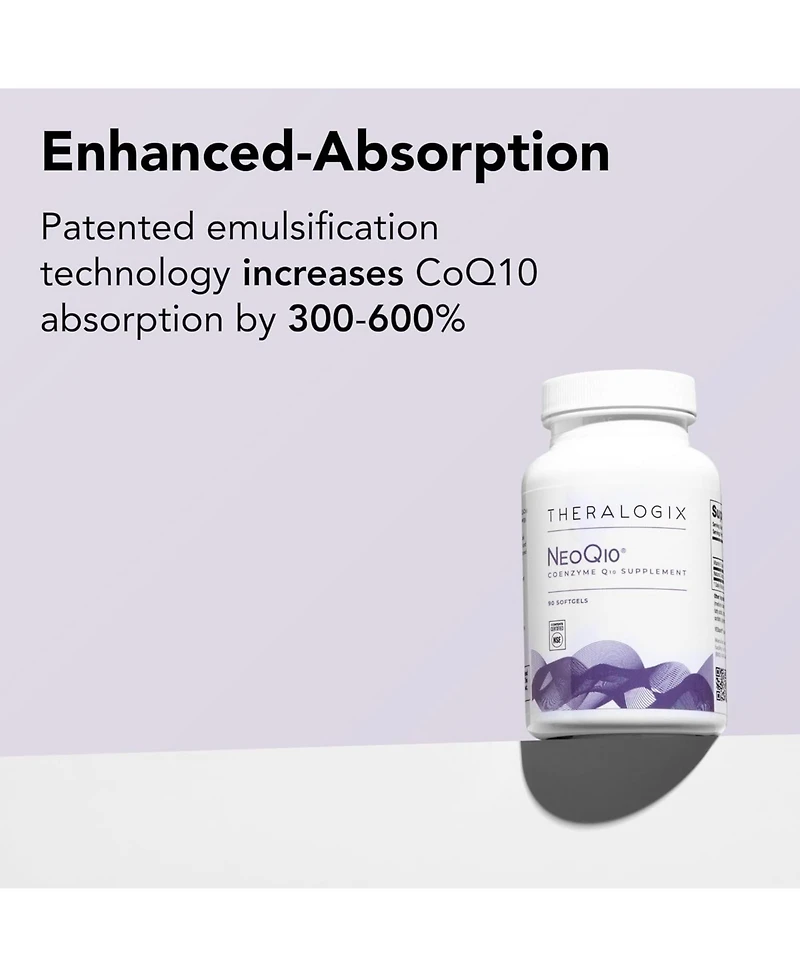 Theralogix NeoQ10 High Absorption Coenzyme Q10 (CoQ10) Supplement