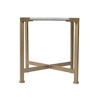 Butler Specialty Loric 18 in. W Square Iron and Marble Side Table