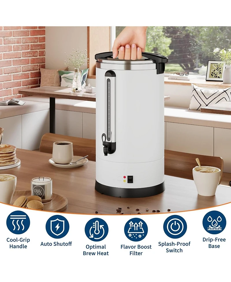 Gaomon Double Wall Commerical Coffee Urn, Hot Coffee Dispenser, Wedding, Buffet, Catering, Events, Outdoor Bar