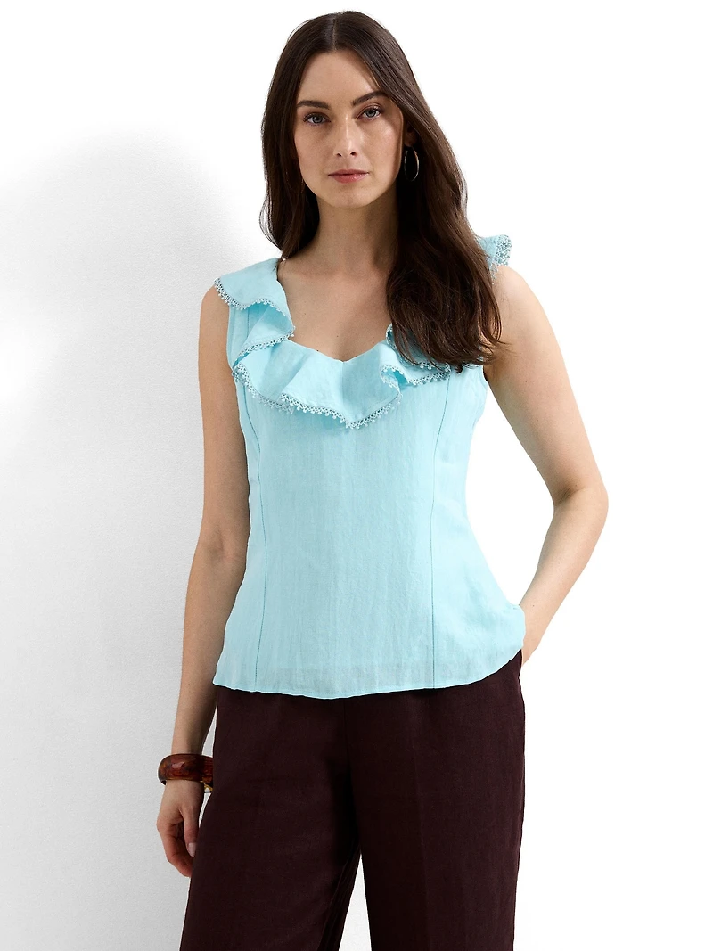 Phase Eight Women's Rhona Sleeveless Linen Blend Blouse