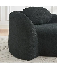 Streamdale Furniture Modern Oval Single Lazy Sofa Chair with Pillow