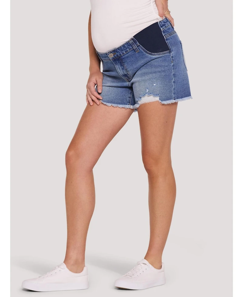 Motherhood Maternity Under the Belly Cut Off Denim Short