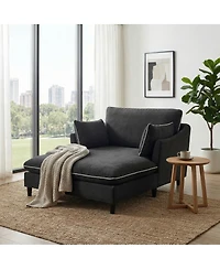 Streamdale Furniture Modern Chaise Lounge Sofa Bed with Pillows