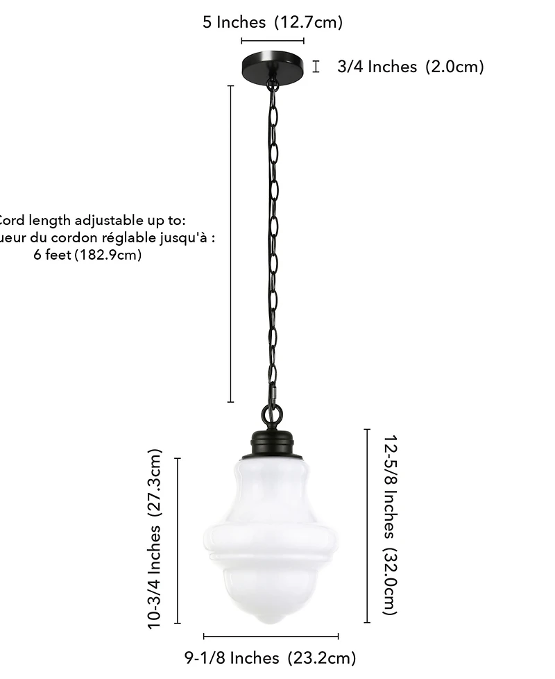 Hudson & Canal Annie 9" Wide Metal Pendant