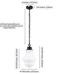 Hudson & Canal Annie 9" Wide Metal Pendant
