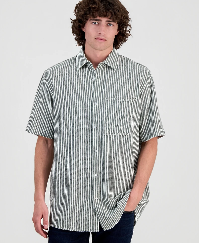 G-Star Raw Men's One-Pocket Striped Short-Sleeve Shirt