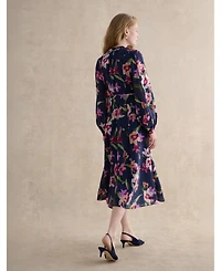 Hobbs London Women's Pippa Floral Midi Dress