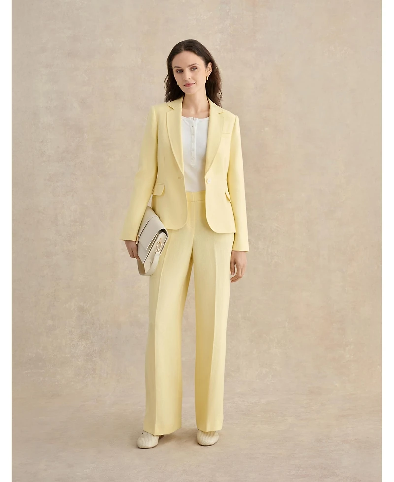 Hobbs London Women's Adalee Linen Tailored Blazer