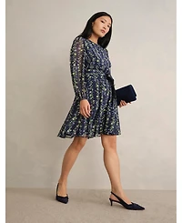 Hobbs London Women's Emilia Fit Flare Mini Dress