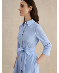 Hobbs London Women's Jane Belted Midi Shirt Dress