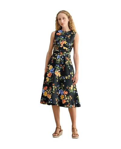 Hobbs London Women's Twitchill Sleeveless Printed Midi Dress