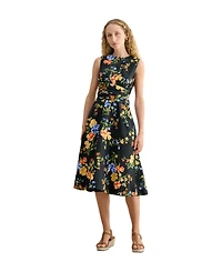 Hobbs London Women's Twitchill Sleeveless Printed Midi Dress
