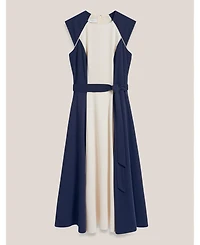 Hobbs London Women's Andrea Colour Block Midi Dress