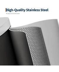 gaomon 13 Gal Stainless Steel Step-On Garbage Bin, Kitchen Trash Can for Kitchen