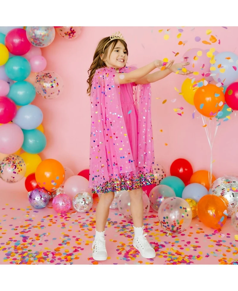 Sweet Wink Girls Raspberry Confetti Cape