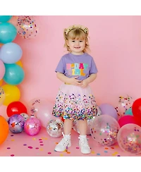 Sweet Wink Little and Big Girls Pink Confetti Tutu Skirt