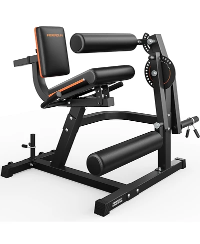 Fed Fitness 700LBS Integrated 4-in-1 Leg Curl and Extension Machine, Adjustable Lower Body Strength Workout Equipment for Home Gym
