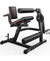 Fed Fitness 700LBS Integrated 4-in-1 Leg Curl and Extension Machine, Adjustable Lower Body Strength Workout Equipment for Home Gym