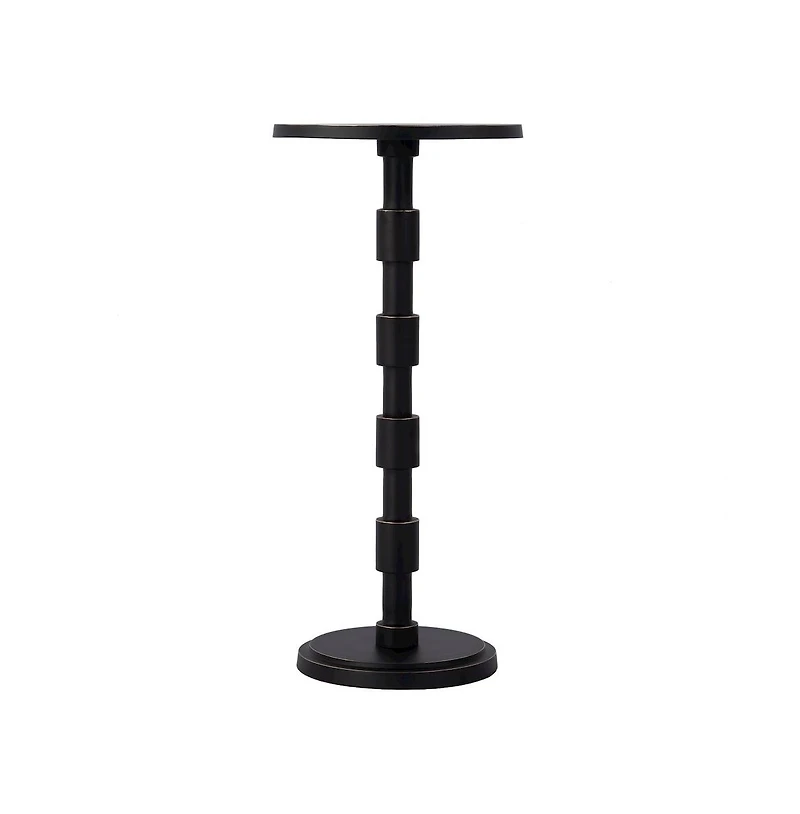 Butler Specialty Delano 10 in. W Round All Metal Pedestal Base End Table