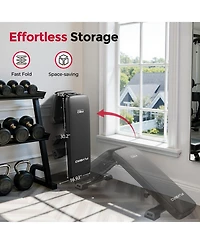 Fed Fitness WB5 800LBS Astm-Certified Flybird WB5 Weight Bench, Foldable Fid Adjustable Workout Bench with 30in Extended Backrest