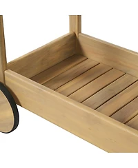 Streamdale Furniture Saratoga Outdood Rolling Bar Cart