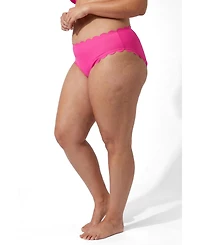 Swimsuits for All Women's Scallop Trim Swim Brief
