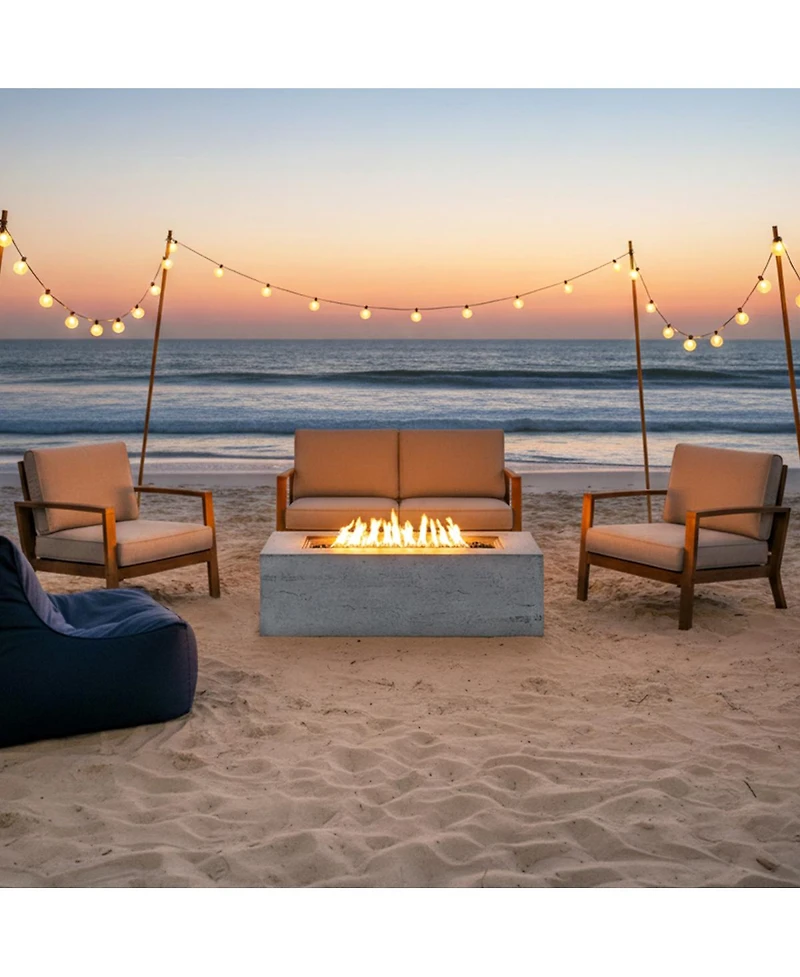 Streamdale Furniture 41.9 inch Propane Fire Pit Set with Tank Cover Table and Accessories