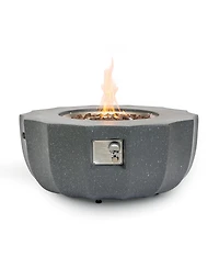 Streamdale Furniture 36" Round Concrete Propane Fire Pit Table, 50,000 Btu