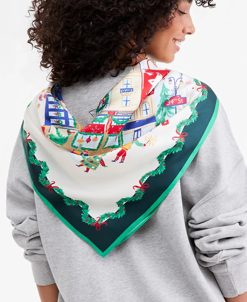 Macy's 100th Thanksgiving Day Parade 2026 Silk Printed Scarf, Macy's Exclusive