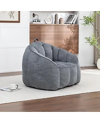 Streamdale FurnitureGiant Corduroy Bean Bag Chair with Armrests - Large Adult Sofa
