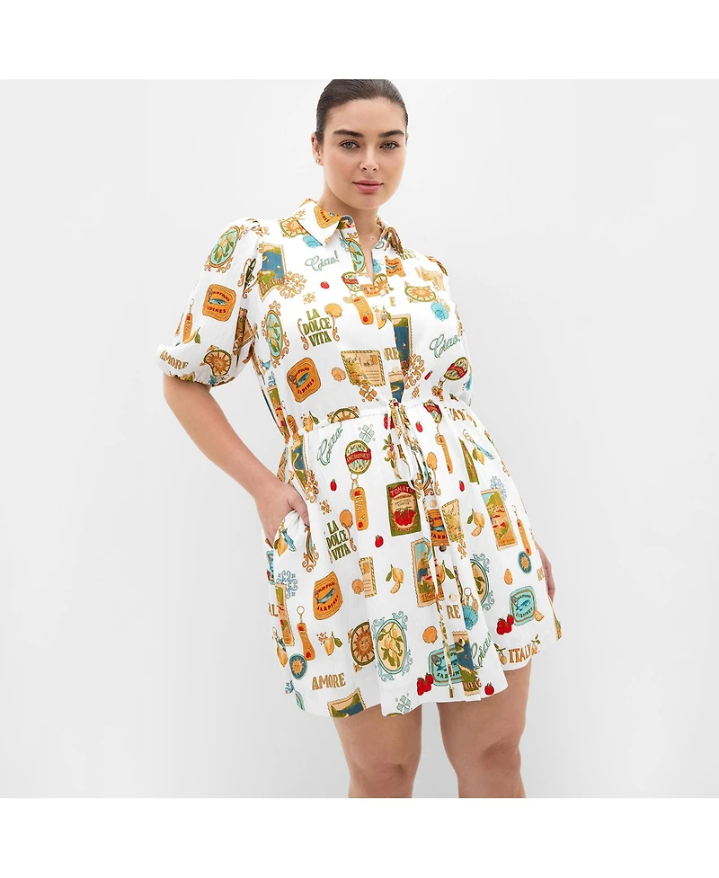 City Chic Women's Amore Print Mini Dress