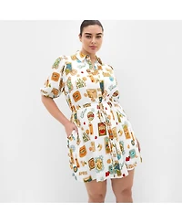 City Chic Women's Amore Print Mini Dress