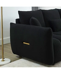 Streamdale Furniture 79.5" Premium Teddy Fabric 3-Seater Sofa with Solid Wood Frame
