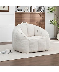 Streamdale Furniture Giant Corduroy Bean Bag Chair with Armrests