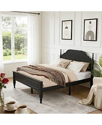 Streamdale Furniture Elegant Bedroom Centerpiece Bed with Padded Headboard Insert (No Mattress)