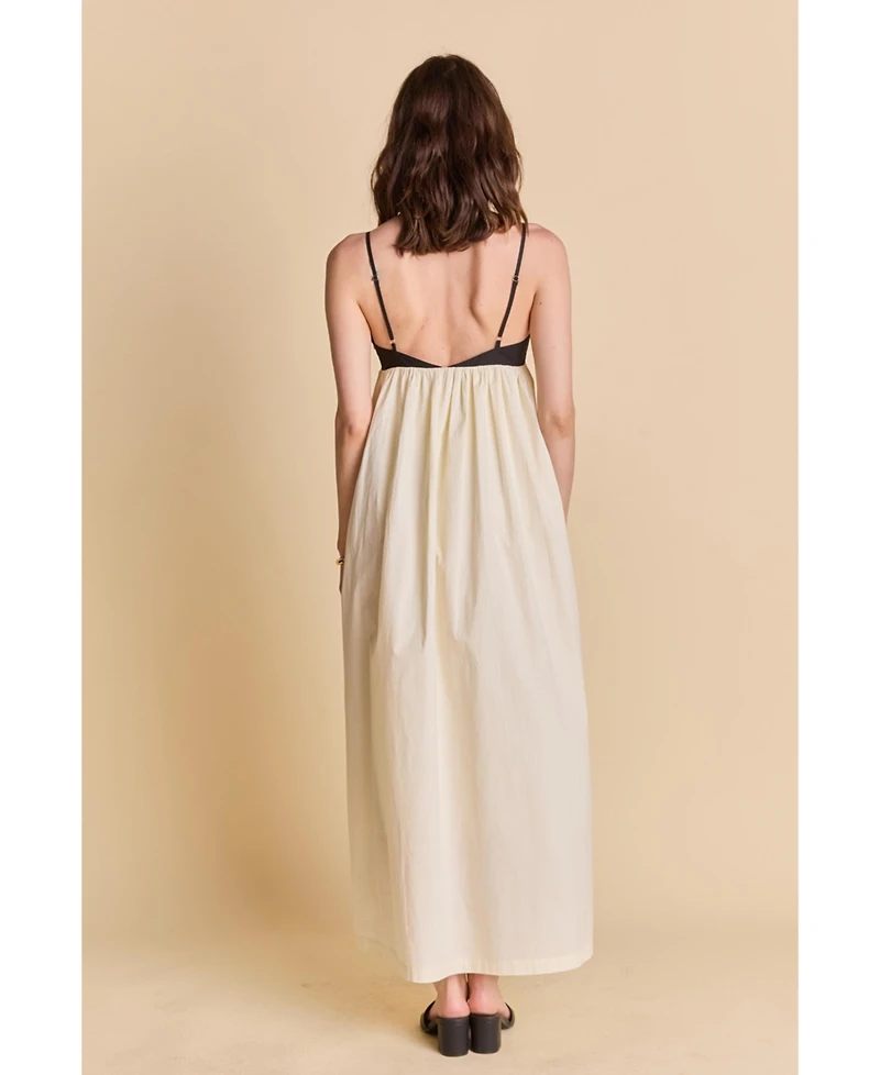 La'Ven Women's Colorblock Sleeveless Maxi Dress