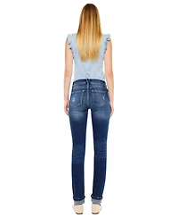 KanCan Women's Eternity Mid Rise Skinny Straight Jeans