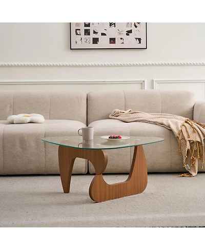 Streamdale Furniture Mid-Century Modern Wood Coffee Table for Living Room