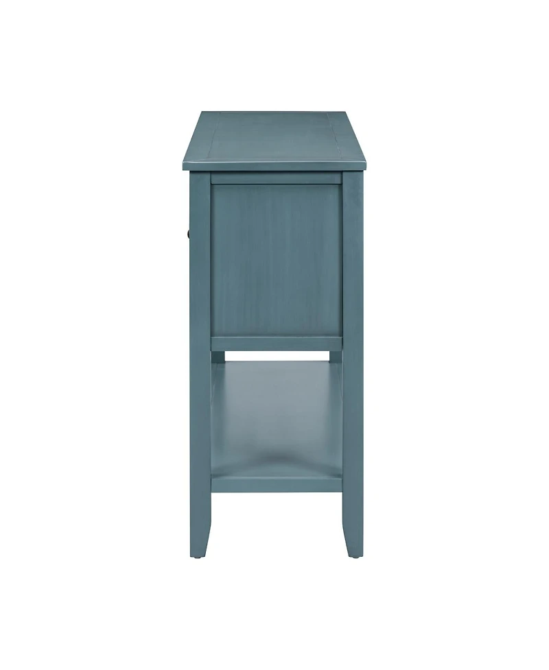 Streamdale Furniture Cambridge Series Vintage Console Table with 4 Drawers and Shelf