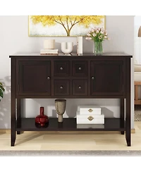 Streamdale Furniture Cambridge Series Vintage Console Table with 4 Drawers and Shelf