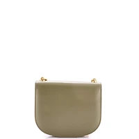 Pre-Owned Celine Triomphe Besace Clea Chain Flap Bag Leather